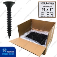 LION 7,500 pcs Gypsum Screws 6 x 1 Black Drywall Bolts 25 mm Plywood Sharp Wall Screw