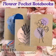 A6 Blank Lined Pocket Journal Flower Notebook for Souvenir Giveaways A6 Notebook