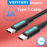 Vention PD 60W Type C Cable QC4.0 3.0 3A Fast Charge Data Cable 480Mbps High Speed USB C Charging Ca