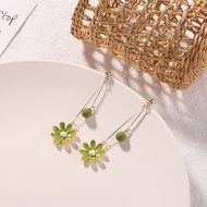 [Xi Decoration Flower Beauty] BG147 Fruit Green Daisy Chrysanthemum Sweet Fresh Earrings Korean Vers
