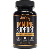VitaRaw Adult Immune Support Vitamin-Elderberry Contains Zinc, Vitamin C and Garlic-Sambucus Black E