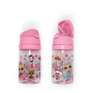 Basket - Drinking Bottle Lunch x3627 Girl Character Children's Water Bottle Long Strap Suction Straw