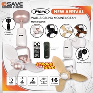 Deka Fiero Tiny 16" Corner Fan 7 Speeds + Turbo Mode Remote Control Wall / Ceiling Mounted