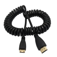 HDMI Male to HDMI Male Spiral Spring Telescopic HDMI Cable 40 cm Extend 3x To 1.3 M