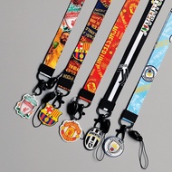 Cell phone long neck lanyard Manchester United Real Madrid AC Milan Barcelona Roma souvenirs campus 