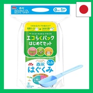 Hagukumi Morinaga Eco Raku Pack First Time Set 800g (400g x 2 bags) Large capacity 50ml spoon includ