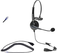 Call Center Headset for AASTRA, Allworx, Altigen, Avaya, NEC, Nortel meridian, Norstar, PolyCom, ShoreTel, Samsung and Talkswitch Telephones with RJ9 headset jack