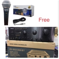 ஐ♗☊Konzert AV-802 Amplifier 500W x 2 With bluetooth/usb/FM FREE PLATINUM MIC