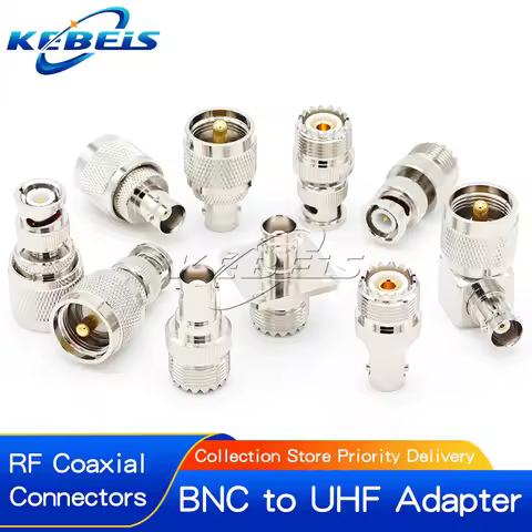 1Pcs BNC to UHF Adapter SO239 PL259 M UHF Male Female To BNC Male Female Connector Q9 BNC To UHF/M R