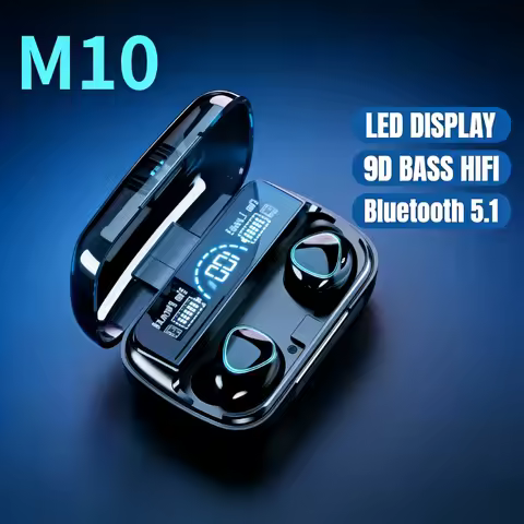 M10 TWS Bluetooth 53 headphones with 3500mAh charging box wireless earphones mic 9D stereo sports wa