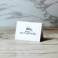 客製化﹣插畫心意卡－電視+杯麵