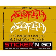 STICKER CUTTING CUSTOM BAND ROCK SOFEA SYJ DESIGN