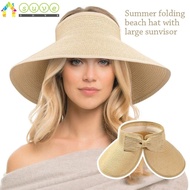 SUVE Sun Hat Casual Portable UV Protection Foldable Straw Hat