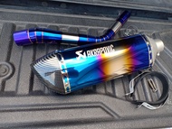 ชุดท่อสลิปออนไทเท GPX Demon Gr200R แสตนเลสเกรด 304 อย่างดีสวมปลายท่อแต่งขนาด 2 นิ้ว(51 มม.)+AK18 นิ้