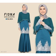 baju kurung moden baju kurung exclusive baju kurung tunang fiona teal green