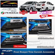 HermanAuto Perodua Bezza Front Bumper Trim Chrome Garnish Accessories 2021 2022