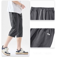 Korean Style 3 Quarter Pants Breathable Men Three Quarter Pants Casual Shorts