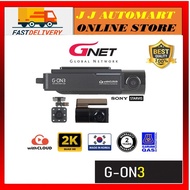 GNet G-ON3 1440P QHD|FHD|FHD 3CH Dashcam Full Set - Front + Interior + Rear + Cable + SD Card (128GB