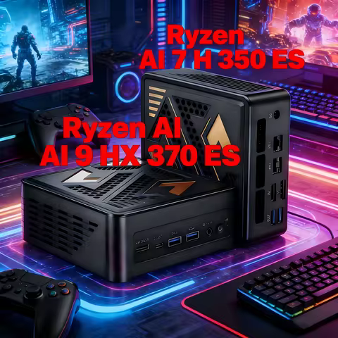 Topton 2x2.5G LAN OCuLink AMD Ryzen AI 9 HX 370 ES Gaming Mini PC AI 7 PRO 350 ES USB4 2xNVMe Deskto
