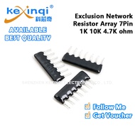 (5pcs) 7Pin A07 Exclusion Network Resistor Array 1K 10K 4.7K ohm Resistor