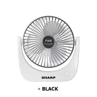SHARP พัดลมพกพาชาร์จ พัดลม Fan ใบพัด ไร้สาย ปรับได้สามระดับ USBพัดลมชาร์จ พัดลมพกพาเหมา ไฟเสียงเบาลมแรงแบตเตอรี่ อายุแบตเตอรี่ยาวนาน