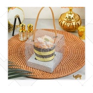 Mika Rope Box Contains 1 Cupcake Transparent Muffin Cupcake Packaging Box/