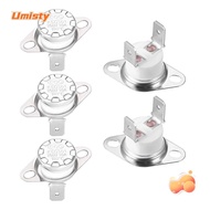 UMISTY 5pcs Thermostat, Normally Closed N.C Adjust Temperature Switch, Portable 180°C/356°F KSD301 Snap Disc Temperature Controller