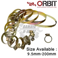 ORBIT Hose Clip. 9.5mm-200mm Hose Clip. Zinc Plated Worm Drive Hose Clamp. (1PC) Good Quality Hose C