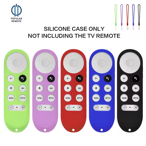 Silicone Protective Case for Chromecast Google TV HD 2022 / 4K 2020 Voice Remote Shockproof Silicone