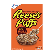 Peanut Butter Puffs Reese's 326g ซีเรียล อาหารเช้า ซีเรียลธัญพืช ธัญพืชรวม อาหารเช้าเด็ก อาหารเช้าซีเรียล คอนเฟลก