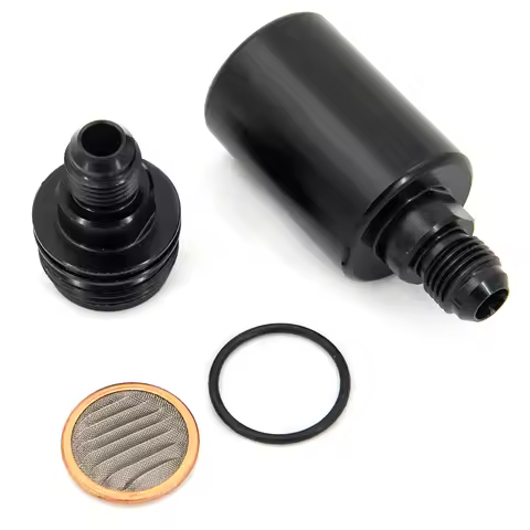 Aluminum Jdm Sport High Flow Racing AN6/AN8 Fuel Oil Filter Performance with 80micron steel element 