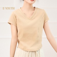 Eyouth 13107 Women’s V-Neck T-Shirt - Soft Comfortable and Stylish Top
