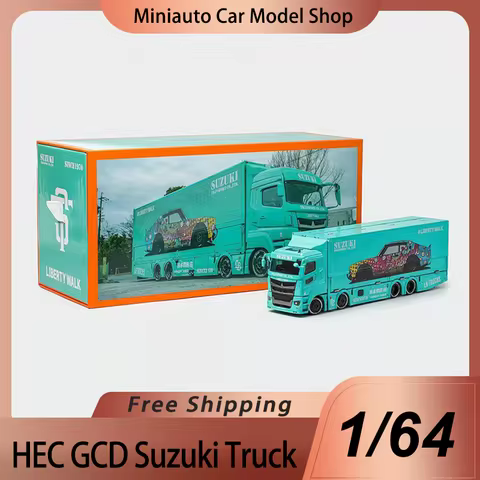 New In Stock Gcd 1:64 Suzuki Liberty Walk Alloy Miniature Diecast Model Scania Double Deck Two Truck