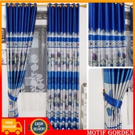 Blue Tulip Blackout Curtain 6 Waves 230cm