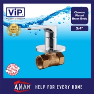 ViP 1/2 3/4 Heavy Duty Premium Chrome Plated Brass Body Faucet Concealed Stopcock Shower Stopcock Fl