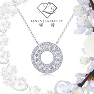 Best Sellers❤ [Real Moissanite] Can Pass Diamond Test 18K Gold Round Wheel Necklace Pendant MN008 Mo