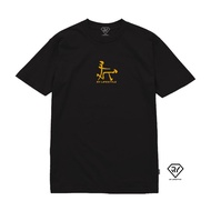 Ry Lifestyle T-Shirt Unique Chinese Gold Character Short Sleeve T-Shirt Simple Unique T-Shirt