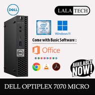 DELL OPTIPLEX 7070 MICRO PC DESKTOP I5-9500 8GB 16GB RAM / 120GB 240GB 512GB SSD WINDOWS 11 PRO