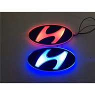 Hyundai LED car logo brake light driving light Korea imported special kerata logo lampu led biru mer