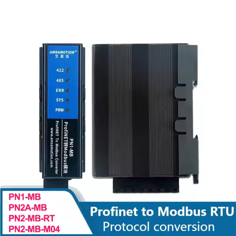 AMSAMOTION Profinet to Modbus RTU/TCP Protocol Converter Bus Module PN1-MB PN2A-MB Dual Ethernet Por