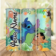 Custom 20Oz Disney Stitch & Lilo Pelekai Stainless Steel Tumbler - Double-Walled, Leakproof With Lid