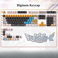 Digimon Keycaps Cherry Profile PBT 129 / 94 Keys Wooting Aula F75 Mechanical Anime Keycap Dye Sublim