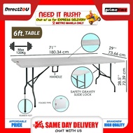 Primetime 6 Ft. Rect. Fold-in-Half Folding Plastic Table