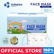 Indoplas Face Mask for Kids - 50 pcs (With Box)