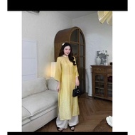 Big size shiny silk ao dai set 90-150kg ao dai vietnam ao dai set