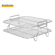 Air Fryer Rack For  5.5L Air Fryer, 2 Tier Air Fryer Grill/Shelf/Dehydrator Rack Square ,Air Fryer A