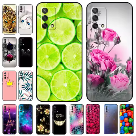 For Oppo A74 Case Phone Cover Soft Silicone TPU Back Cases For OPPO A74 5G 4G Fashion Bumper coque C