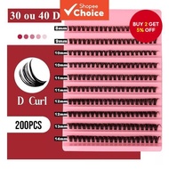 Volume Mix Cluster Lashes (30D/40D) –  DIY Eyelash Extensions (8-14mm)