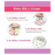 [Ready Stock] Baby bibs / saliva towel (adjustable - buttons)  GGX