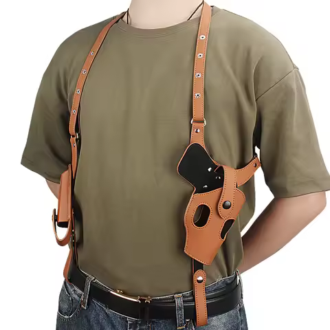 Tactical Concealed Gun Holster Leather Underarm Hidden Shoulder Holster Right Hand Pistol Glock 17 1